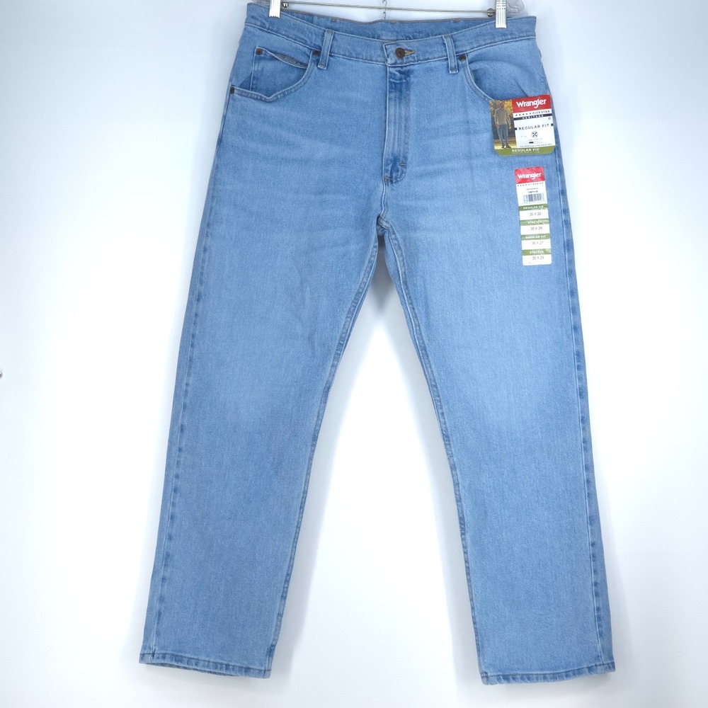 Wrangler Heritage Regular Fit Denim Jeans Mens 36x29 Low Stretch 5 Star Workwear